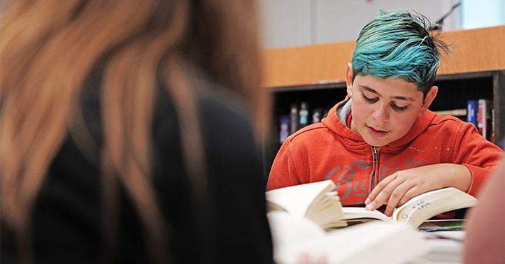 young person reading - National (ping-pong) young person reading a book