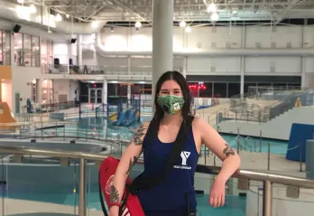 Alyssa lifeguarding at he H2O