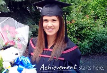 Crystal on graduation day