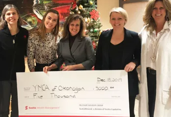 Delcourt Advisory Group cheque presentation