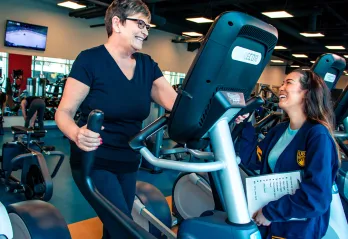 Lois on the elliptical 