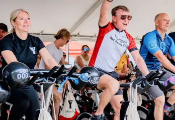 Tom Budd at the Cycle for Strong Kids ride
