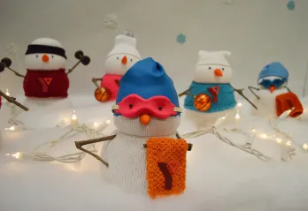 Snow men at the YMCA