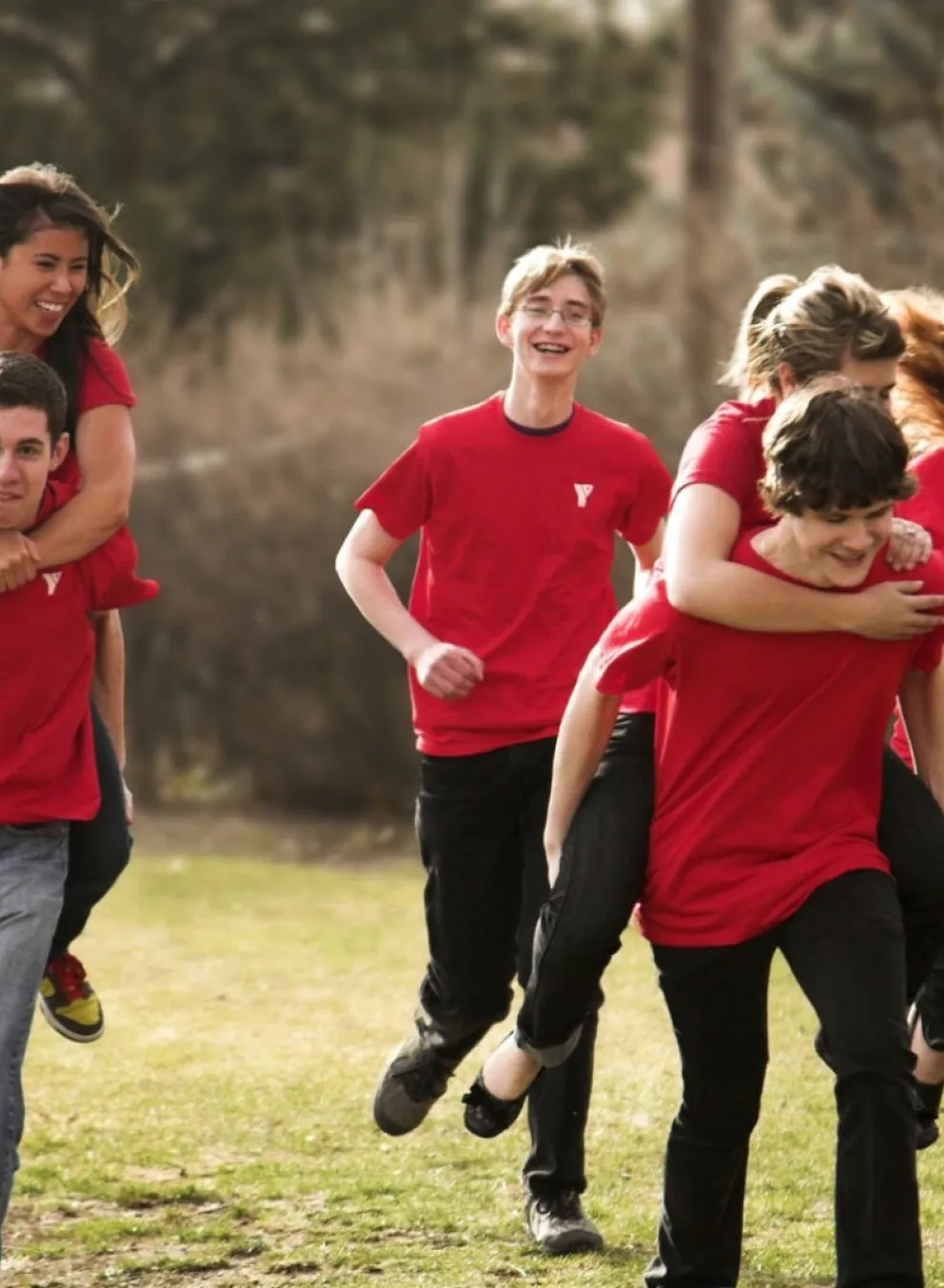 Y youth running outside