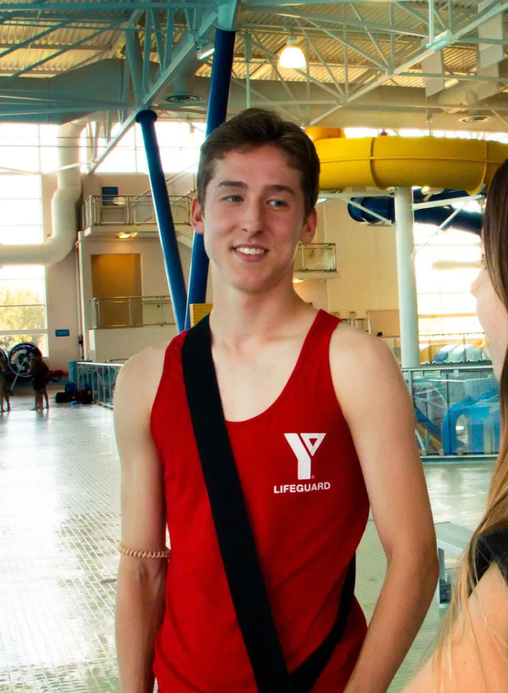 two lifeguards chatting at H2O