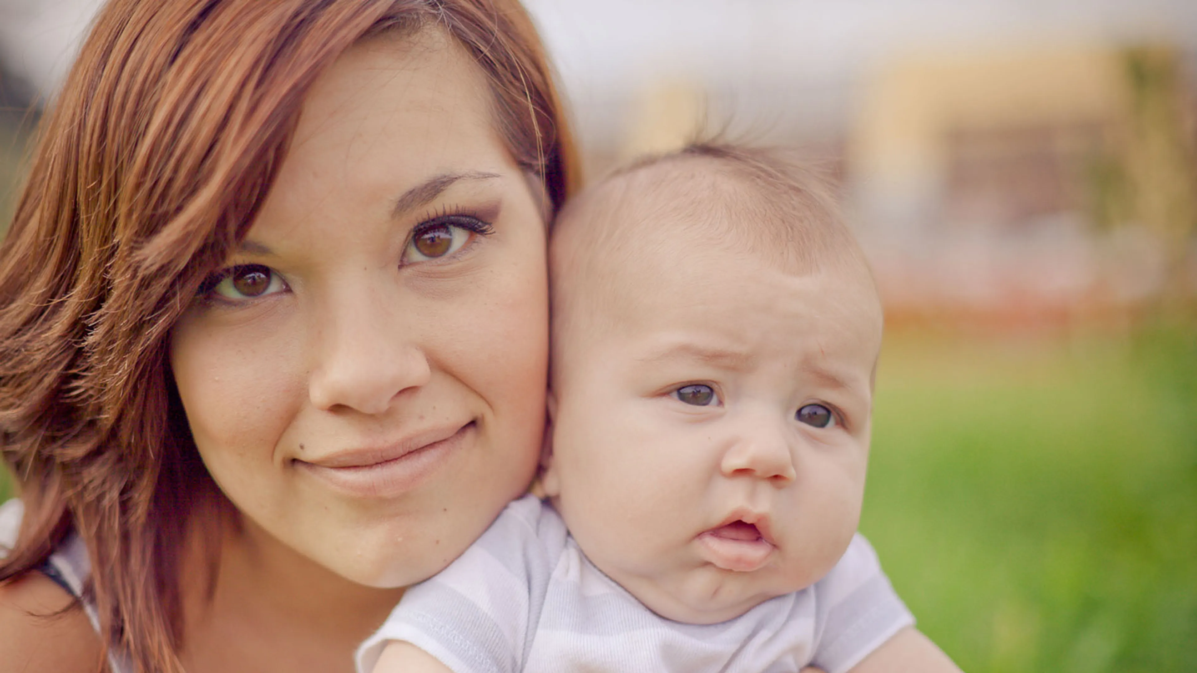mother holding her baby