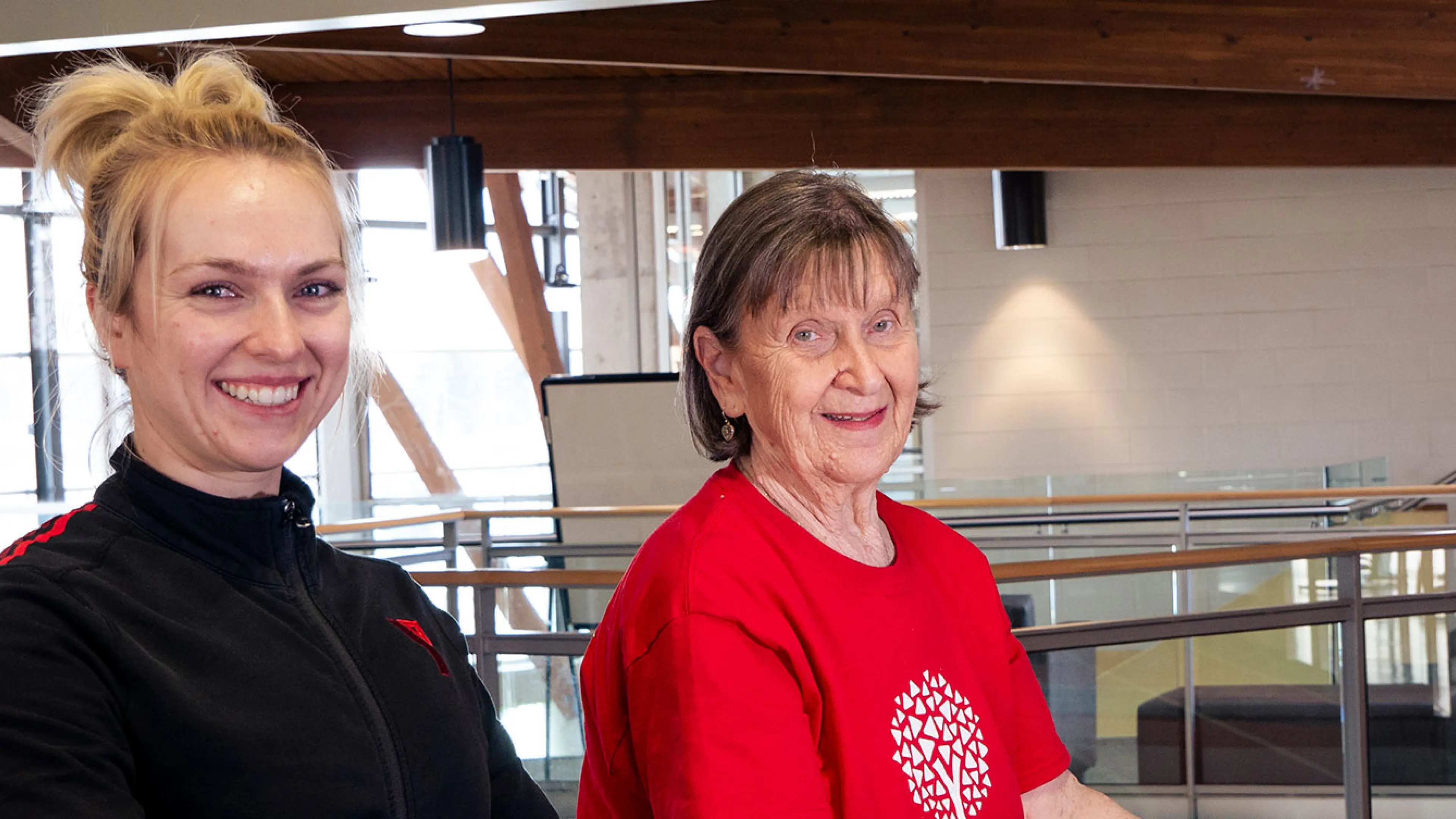 Coach and Healthy Aging participant smiling at camera