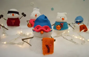 Snow men at the YMCA