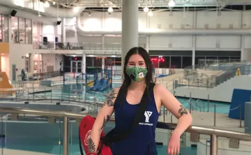 Alyssa lifeguarding at he H2O