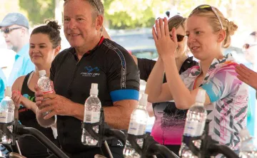 Jim Bates, Fresh Air owner at cycle for strong kids