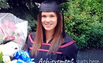 Crystal on graduation day