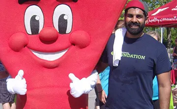 Urban Systems staff with YMCA mascot Spirit
